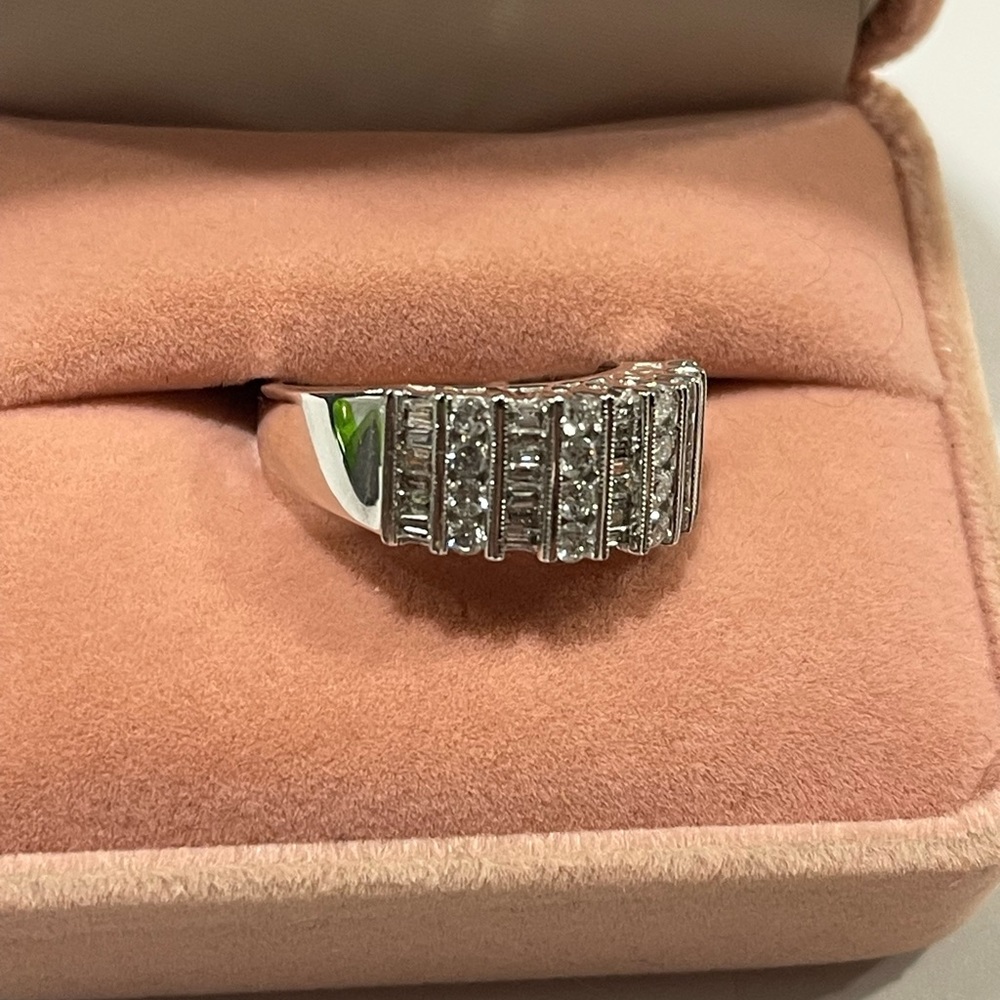 White gold and diamond band